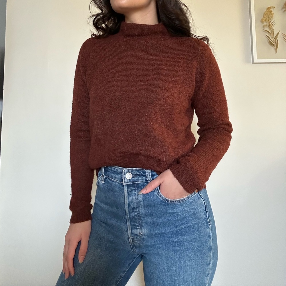 Rust Turtleneck Sweater